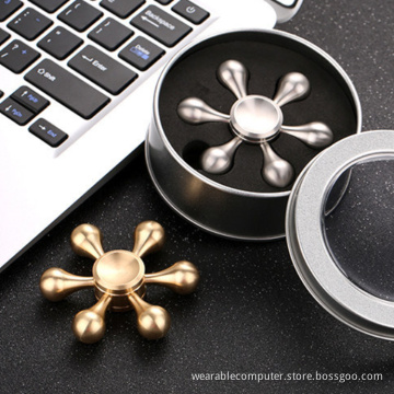Best Quality Adult and Kid Toy Tri Brass Metal Anti Stress Finger Hand Fidget Spinner